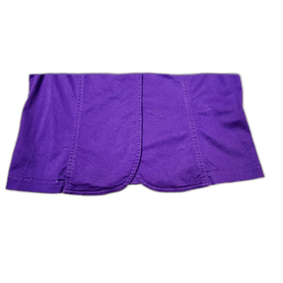 Coldwater Creek Jacket Blazer Cotton Stretch Purple Scallop Tailored‎ Fitted L - Picture 2 of 9